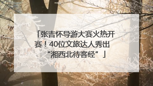 张吉怀导游大赛火热开赛！40位文旅达人秀出“湘西北待客经”