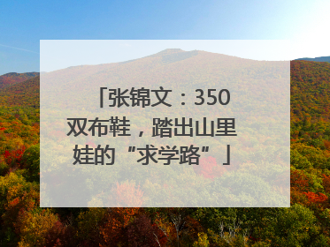 张锦文：350双布鞋，踏出山里娃的“求学路”