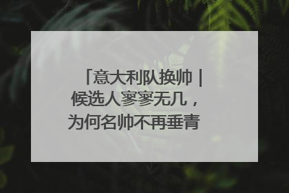 意大利队换帅｜候选人寥寥无几，为何名帅不再垂青“蓝衣军团”？