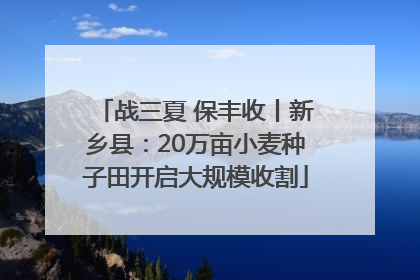 战三夏 保丰收丨新乡县：20万亩小麦种子田开启大规模收割