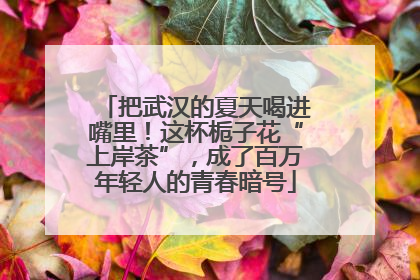 把武汉的夏天喝进嘴里！这杯栀子花“上岸茶”，成了百万年轻人的青春暗号