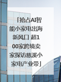 抢占AI智能小家电出海新风口 超100家跨境卖家探访慈溪小家电产业带