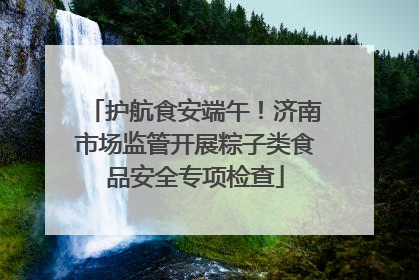 护航食安端午！济南市场监管开展粽子类食品安全专项检查