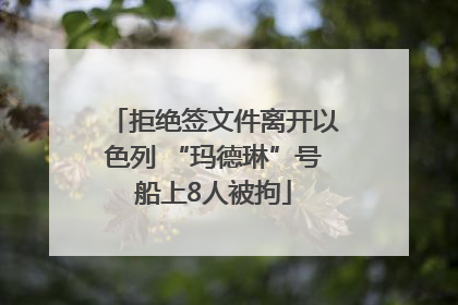 拒绝签文件离开以色列 “玛德琳”号船上8人被拘