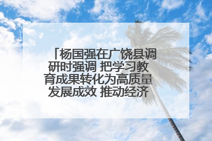 杨国强在广饶县调研时强调 把学习教育成果转化为高质量发展成效 推动经济稳健向好进中提质
