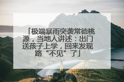 极端暴雨突袭常德桃源，当地人讲述：出门送孩子上学，回来发现路“不见”了