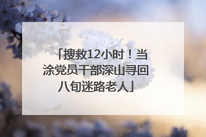 搜救12小时！当涂党员干部深山寻回八旬迷路老人