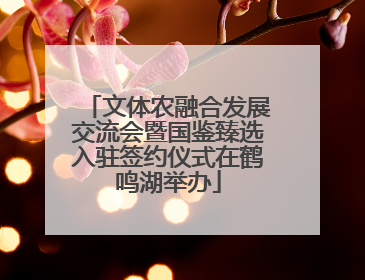 文体农融合发展交流会暨国鉴臻选入驻签约仪式在鹤鸣湖举办