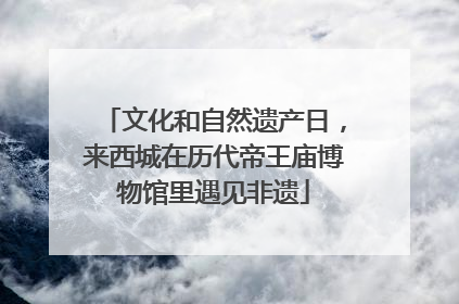 文化和自然遗产日，来西城在历代帝王庙博物馆里遇见非遗