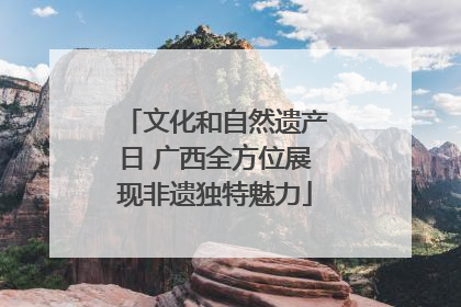 文化和自然遗产日 广西全方位展现非遗独特魅力