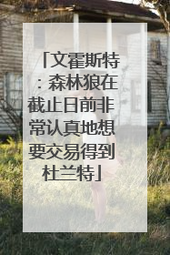 文霍斯特：森林狼在截止日前非常认真地想要交易得到杜兰特