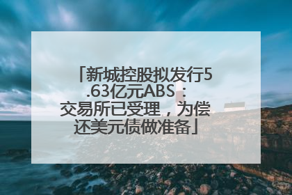 新城控股拟发行5.63亿元ABS：交易所已受理，为偿还美元债做准备