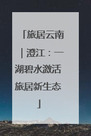 旅居云南｜澄江：一湖碧水激活旅居新生态