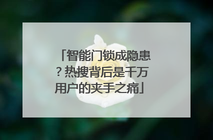 智能门锁成隐患？热搜背后是千万用户的夹手之痛