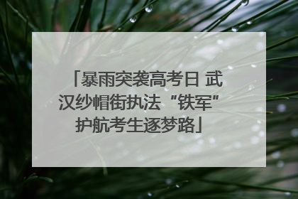 暴雨突袭高考日 武汉纱帽街执法“铁军”护航考生逐梦路