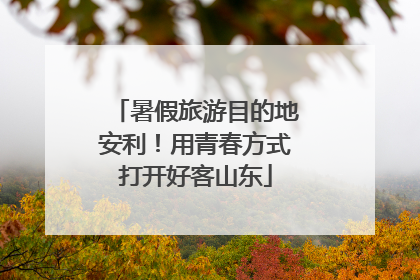 暑假旅游目的地安利！用青春方式打开好客山东