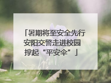 暑期将至安全先行 安阳交警走进校园撑起“平安伞”