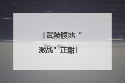 武陵腹地“激战”正酣