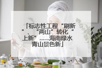 标志性工程“刷新”、“两山”转化“上新”……海南绿水青山景色新