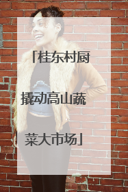 桂东村厨撬动高山蔬菜大市场