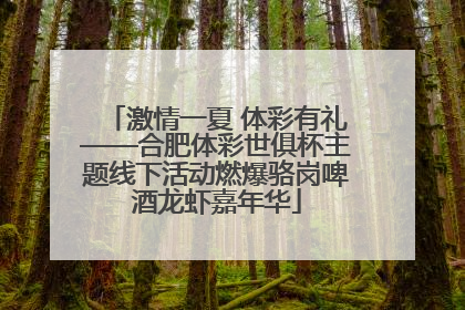 激情一夏 体彩有礼——合肥体彩世俱杯主题线下活动燃爆骆岗啤酒龙虾嘉年华