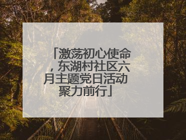 激荡初心使命，东湖村社区六月主题党日活动聚力前行