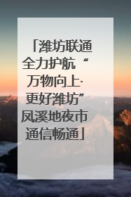 潍坊联通全力护航“万物向上·更好潍坊”凤溪地夜市通信畅通