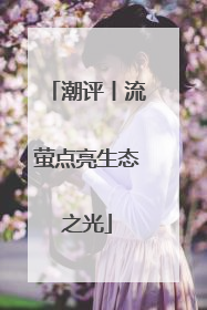 潮评丨流萤点亮生态之光