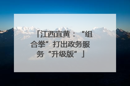 江西宜黄：“组合拳”打出政务服务“升级版”