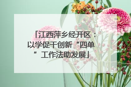 江西萍乡经开区：以学促干创新“四单”工作法助发展
