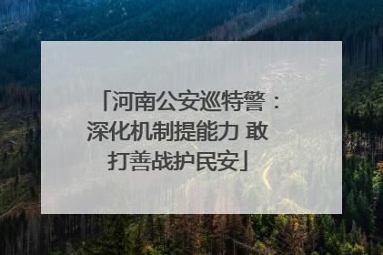 河南公安巡特警：深化机制提能力 敢打善战护民安