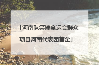 河南队笑捧全运会群众项目河南代表团首金