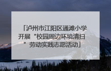 泸州市江阳区通滩小学开展“校园周边环境清扫”劳动实践志愿活动