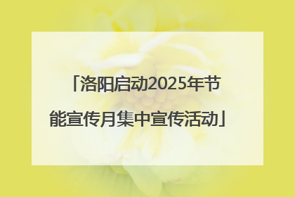 洛阳启动2025年节能宣传月集中宣传活动