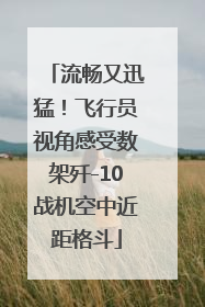 流畅又迅猛！飞行员视角感受数架歼-10战机空中近距格斗