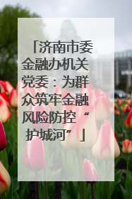济南市委金融办机关党委：为群众筑牢金融风险防控“护城河”