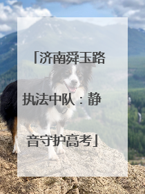 济南舜玉路执法中队：静音守护高考