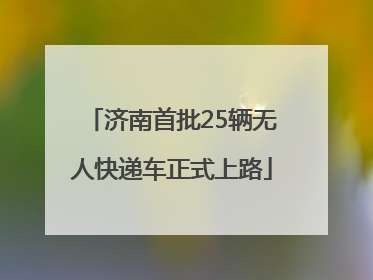 济南首批25辆无人快递车正式上路