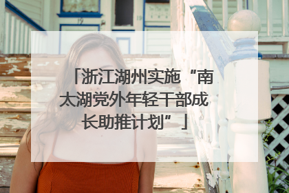 浙江湖州实施“南太湖党外年轻干部成长助推计划”