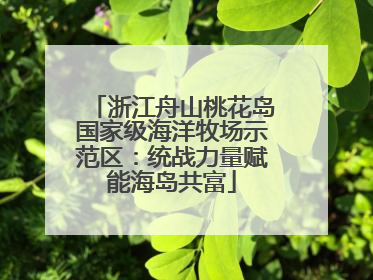 浙江舟山桃花岛国家级海洋牧场示范区：统战力量赋能海岛共富
