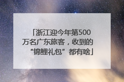 浙江迎今年第500万名广东旅客，收到的“锦鲤礼包”都有啥