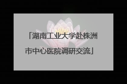 湖南工业大学赴株洲市中心医院调研交流