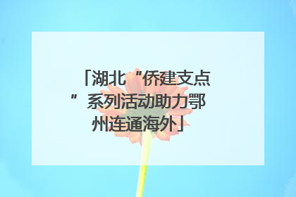 湖北“侨建支点”系列活动助力鄂州连通海外