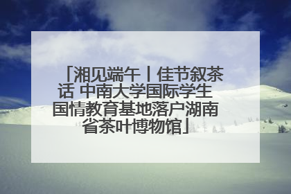湘见端午丨佳节叙茶话 中南大学国际学生国情教育基地落户湖南省茶叶博物馆