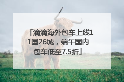 滴滴海外包车上线11国26城，端午国内包车低至7.5折