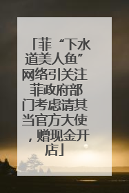 菲“下水道美人鱼”网络引关注 菲政府部门考虑请其当官方大使，赠现金开店