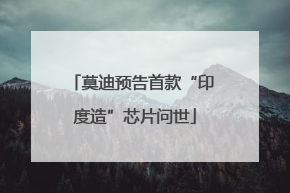 莫迪预告首款“印度造”芯片问世