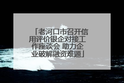 老河口市召开信用评价银企对接工作座谈会 助力企业破解融资难题