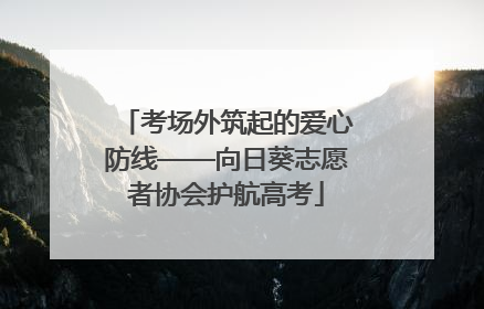 考场外筑起的爱心防线——向日葵志愿者协会护航高考
