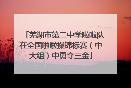 芜湖市第二中学啦啦队在全国啦啦操锦标赛（中大组）中勇夺三金